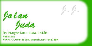 jolan juda business card